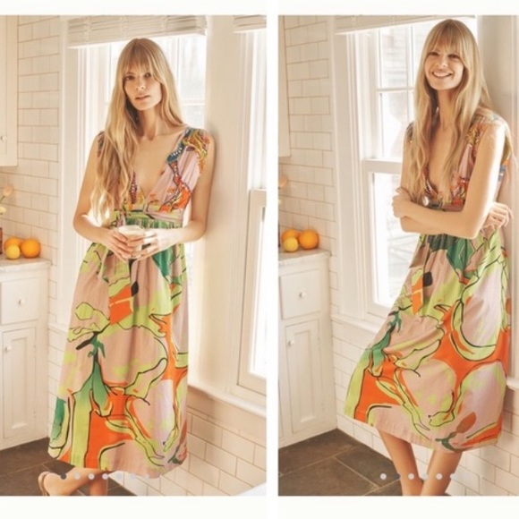 Anthropologie nerida Roopa pemmaraju midi dress - Picture 3 of 9